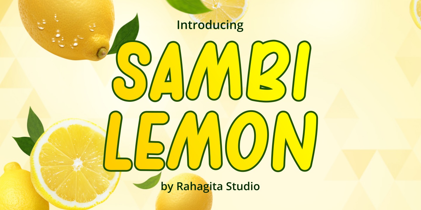 Przykład czcionki Sambi Lemon Regular